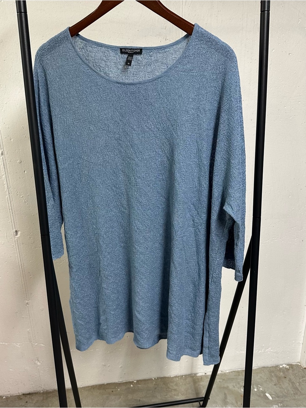Eileen Fisher Slate Blue Knit Tunic 3X